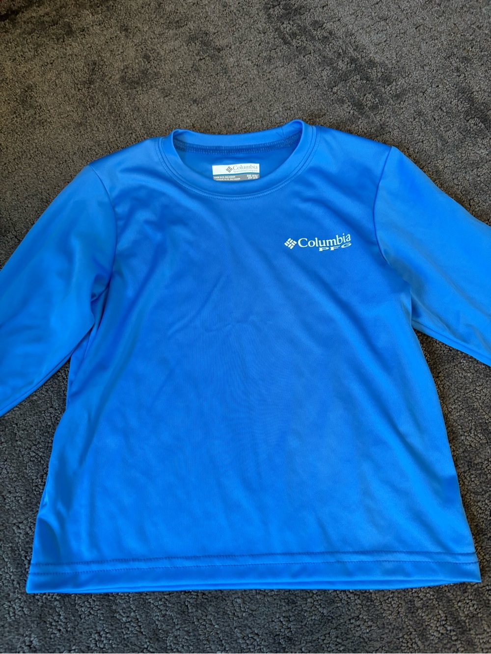 Columbia Kids Long Sleeve Performance Tee - Bright Blue
